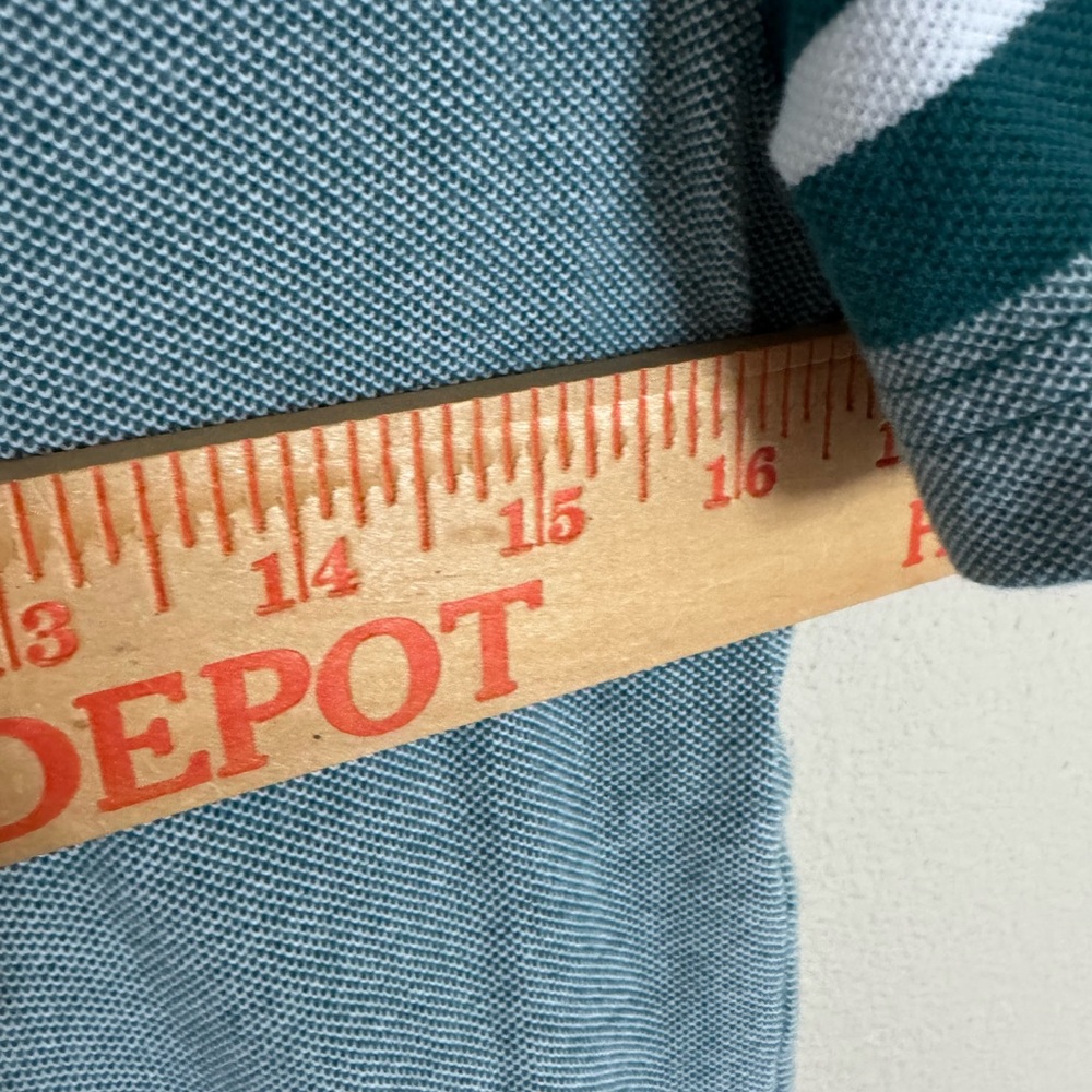 Lacoste Slim Fit Polo Shirt Green Striped Sleeve Size Small - Picture 5 of 6
